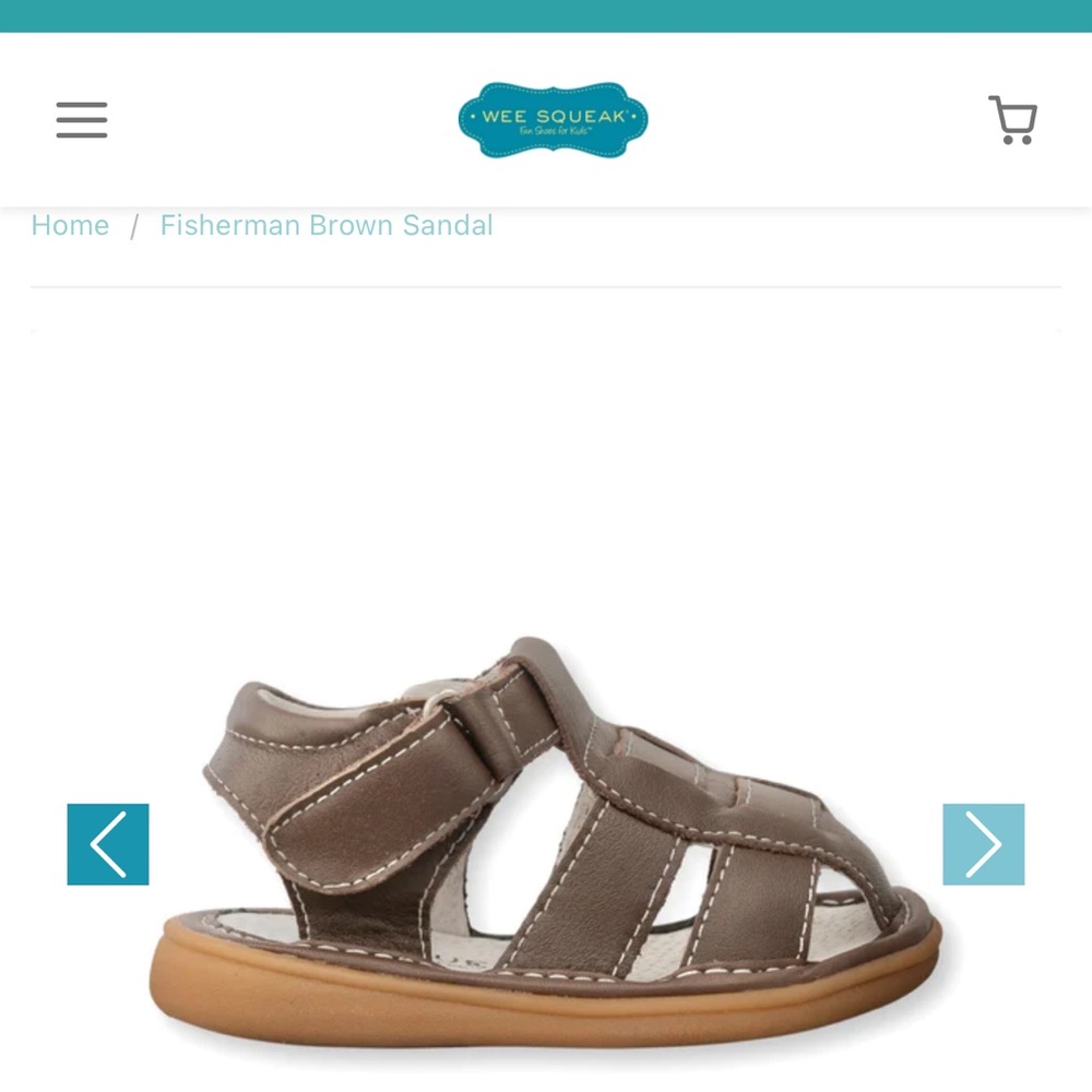 WeeSqueak Fisherman Sandals in Brown- Brand New